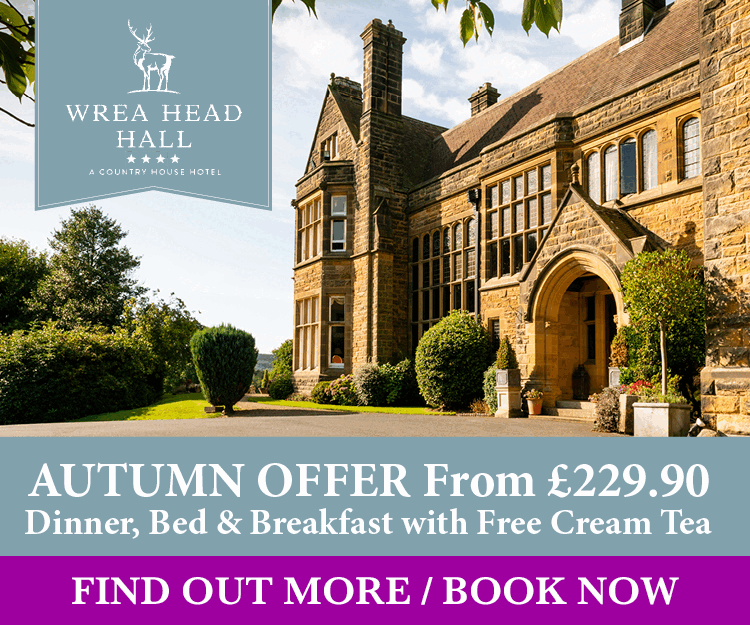 Wrea Head Hall - Dinner, Bed & Breakfast with Free Cream Tea