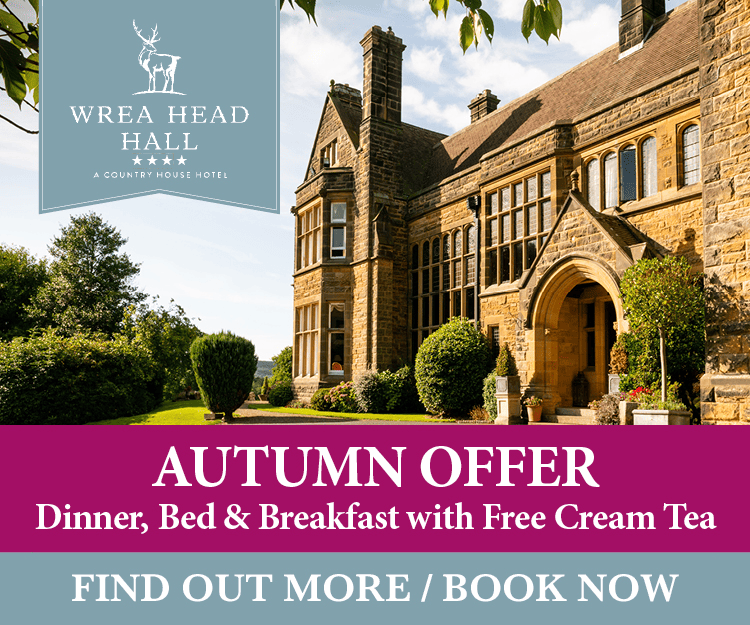 Wrea Head Hall - Autumn Dinner Bed & Breakfast with Free Cream Tea Offer