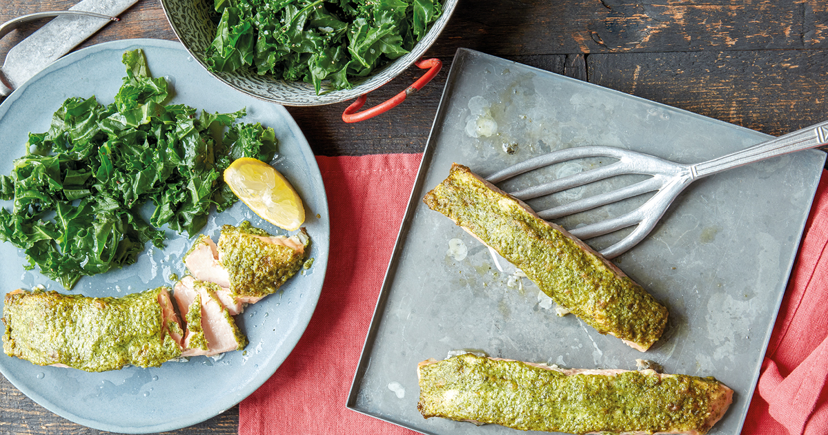 AirFryer Pesto Salmon Living North